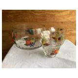 7 Pc. Fifth Ave? Venetian crystal 9" salad bowl