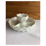 Vintage Westmoreland? Milk glass 2 pc relish