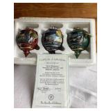 3 Terry Redlin holiday memories, porcelain
