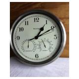 Westclox 12"  in/out wall clock w/built in