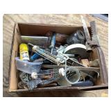 Misc. lot- vintage hand tools, hardware, etc.,