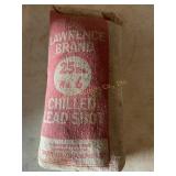 Lawrence brand chilled lead shot, 25 lb bag, #6,