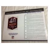 NFL Tampa Bay Buccaneers 40th anniversary patch &