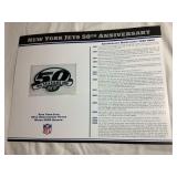 NFL NY Jets 50th anniversary patch & stat card