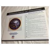 NFL Minnesota Vikings 25th anniversary patch &