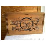 American Wildlife wood ammo box, 16x8x9.5"
