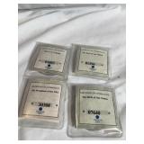 4 Silver plated proof coins, Am Mint, Clinton