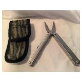 Stainless multi tool with camo nylon pouch