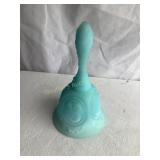 Fenton art glass Mother & Child satin blue milk