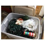 Christmas decor- lights, ornaments, greenery,