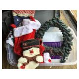 Misc. Christmas decor- stockings, ceramic