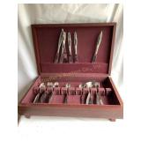 35+ Pc. Oneida stainless, Rose song,  flatware