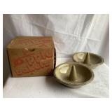 2 Hartstone apple bakers, w/original box, 6"D
