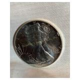 1994  (N/M) silver Eagle dollar coin, 1 oz. fine