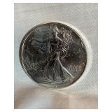 1993  (N/M) silver Eagle dollar coin, 1 oz. fine