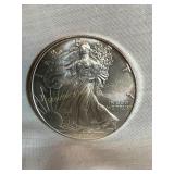 1996 (N/M) silver Eagle dollar coin, 1 oz. fine