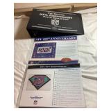 NFL Anniversary Patch collection binder w/2