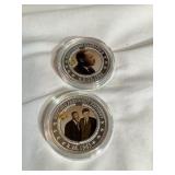2 Silver plated Martin Luther King commemorative