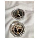 2 Silver plated Martin Luther King & Geo