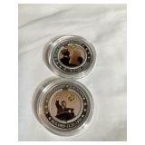 2 Silver plated Martin Luther King commemorative
