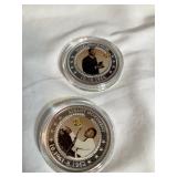 2 Silver plated Martin Luther King commemorative