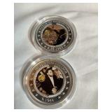 2 Silver plated Martin Luther King commemorative