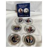6 Silver plated Donald J Trump commemorative
