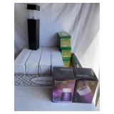 8 solar stake lights-11" high-NIB, 2 electric