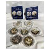 7 Silver plated Heroes of 9/11 coin proof