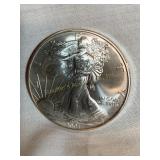 2001  (N/M) silver Eagle dollar coin, 1 oz. fine
