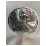 2000  (N/M) silver Eagle dollar coin, 1 oz. fine