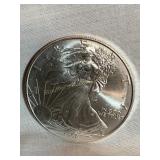 1998 (N/M) silver Eagle dollar coin, 1 oz. fine
