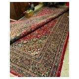 Oriental floor rug, 148" x 20", shows light