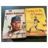 2 Vintage baseball books, Joe Di Maggio, Jackie