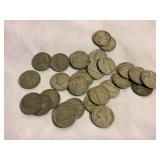 29 Jefferson nickels, 1940