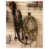 Misc walking poles, bolt cutters, pliers, etc