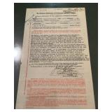 1944 Contract agreement for assignment of