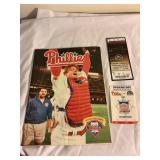 Phillie 1994 souvenir scorebook, ticket stubs