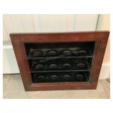 Baseball display case for 12 balls, 17x14x4