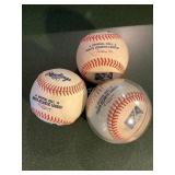 3 Rawlings official balls South Atlantic league,