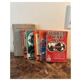 6 WWII Infantry books, show wear