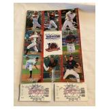 Hagerstown Suns uncut card sheet, including