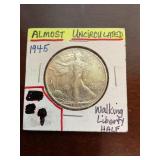 1945 Walking Liberty half dollar