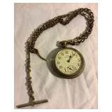 Elm City pocket watch w/chain,  New Haven Clock Co