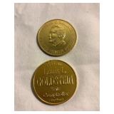 2 Political tokens- Louis Goldstein & George