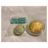 1966 US uncirculated 40% silver coin Kennedy m