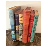 6 Vintage 1940-50s kids/sports hardback books