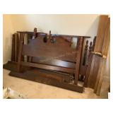 Colonial style wood bed frames w/turned baluster