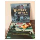 (2) "Victory at Sea" 33 rpm, music albums, some