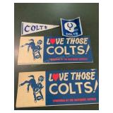 Colts memorabilia, stickers, pendant